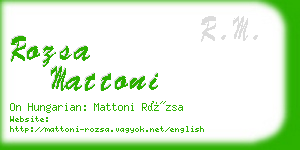rozsa mattoni business card